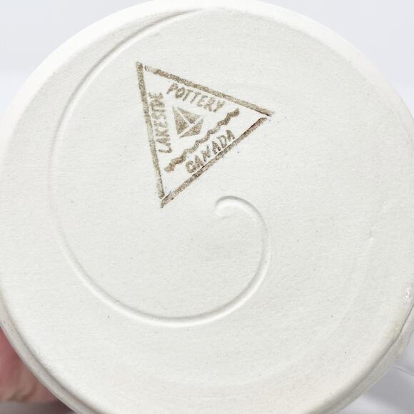 Lakeside Pottery Canada Coffee Cup Mug Hand Painted Stoneware Blue Floral White - Picture 4 of 6